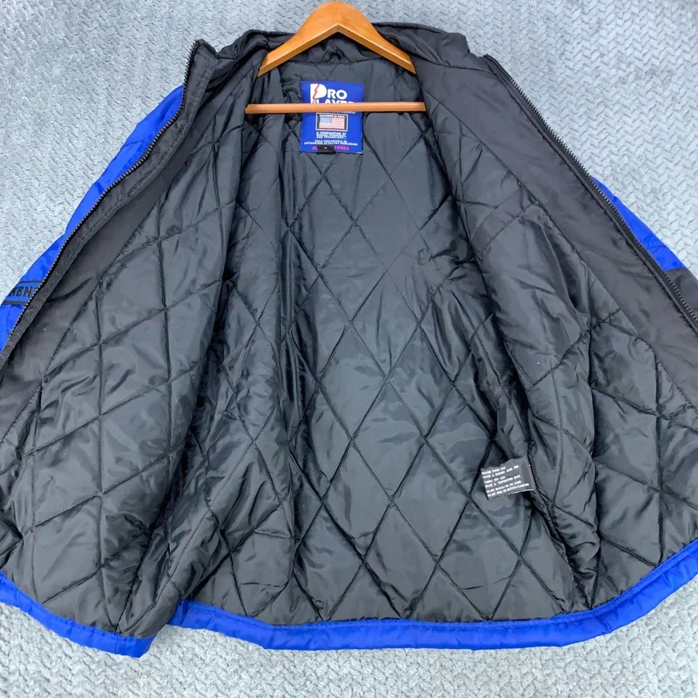 Pro Player Puffer Jacket Mens S Blue Kentucky Wildcats Vintage Quilted Zip Up